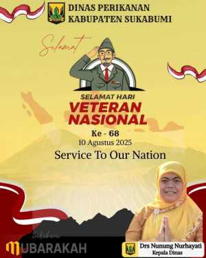 Kepala Dinas Perikanan Kabupaten Sukabumi Sampaikan Selamat Hari Veteran Nasional ke-68