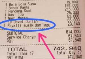 Viral Royalti Musik Masuk Struk Restoran, Konsumen Jangan Mau Bayar!