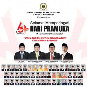 DPRD Kabupaten Sukabumi Ucapkan Selamat Hari Pramuka ke-64