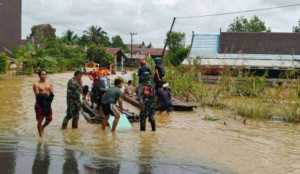 Siaga Banjir, Babinsa Kodim 1018/Gunung Mas Standby Dilokasi