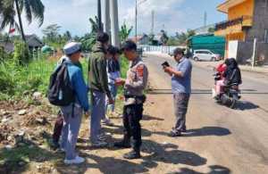 Polsek Cibungbulang Lakukan Penyisiran dan Cegah Pelajar Ikut Demo ke Jakarta di Wilayah Cibungbulang