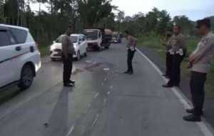 Tabrak Truk Pasir, Seorang Polisi Tewas di Tempat