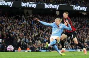 Haaland 2 gol, Man City hajar Bournemouth 3-1
