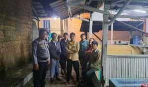 Bhabinkamtibmas Polsek Ciampea Laksanakan Kontrol Petugas Ronda Malam, Sampaikan Pesan Kamtibmas