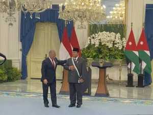 Raja Yordania Abdullah II berikan penghargaan tertinggi kepada Prabowo