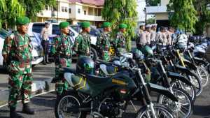 Perkuat Sinergitas, Anggota Kodim 1016/Palangka Raya Ikuti Apel Gelar Pasukan Operasi Zebra Telabang 2025