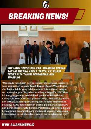 Nuryamin Sekdis DLH Kab. Sukabumi Terima Satyalancana Karya Satya XX: Wujud Dedikasi 24 Tahun Pengabdian ASN Sukabumi