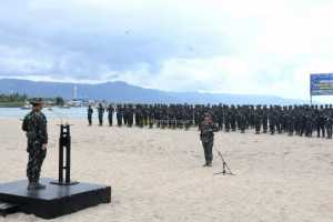 Wakil Bupati Sukabumi Hadiri Penutupan Pembinaan Juang dan Tradisi Pelopor Resimen II Pasukan Pelopor di Pantai Pondok Dewata