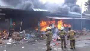 Kerugian akibat kebakaran Pasar Induk Kramat Jati ditaksir capai Rp 10 Miliar