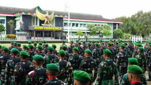 Anggota Kodim 1016/Plk Ikuti Upacara Peringatan Hari Juang TNI AD Tahun 2025