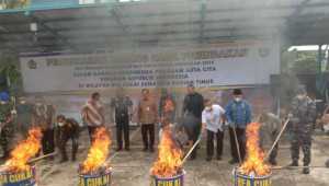 Bentuk Akuntabilitas Penegakan Hukum, Kanwil Bea Cukai Sumbagtim Musnahkan Barang Milik Negara Senilai Rp45,8 Miliar Jelang Akhir Tahun