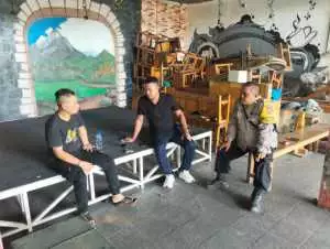 Bhabinkamtibmas Wilayah Hukum Polsek Dramaga, Beri Himbauan Ajak Jaga Kondusifitas Cegah Gangguan Kamtibmas