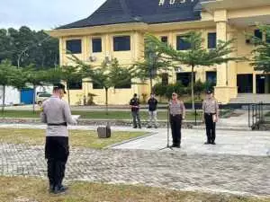 Wakapolres Musi Rawas Utara Kompol Yulfikri S.H Pimpin Apel Pagi