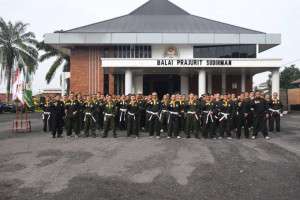 Ujian Kenaikan Tingkat Pencak Silat Militer Korem 044/Gapo Digelar di Balai Prajurit Sudirman