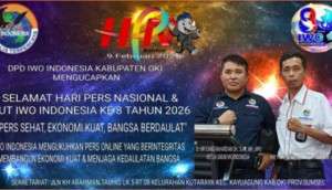 Ketua DPD IWO INDONESIA OKI Sampaikan Pesan Moral Di HPN dan HUT IWO INDONESIA Ke 8 Tahun 2026