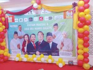 Sinergi Makelar Amal Indonesia, HIPMI Sumsel, dan FK UMP Gelar Khitan Massal serta USG Gratis