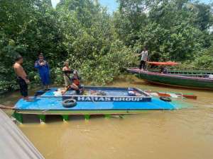 Speed Boat Penumpang Tenggelam di Muara Telang Banyuasin, Satu Orang Dilaporkan Meninggal