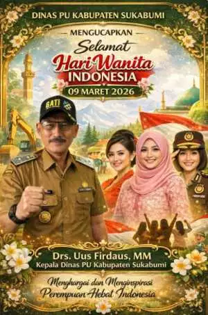 Dinas PU Kabupaten Sukabumi Mengucapkan Selamat Memperingati Hari Wanita 09 Maret 2026