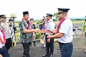 Landing Perdana Citilink  Jakarta - Pagar Alam Berjalan Mulus