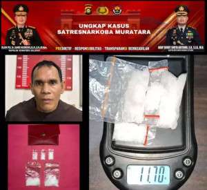 Lima Paket Sabu dalam Dompet Merah Disita Polisi di Muratara