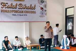 Kapolsek cigudeg hadiri halal bihalal bersama Forkopimcam dan pengajian MUI cigudeg 