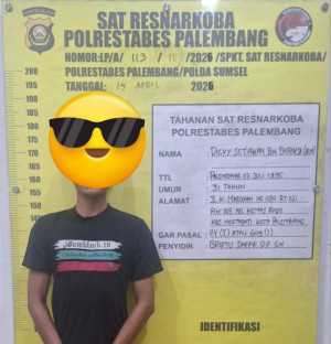 Polrestabes Palembang Bekuk Pengedar Sabu 10 Paket di Ki Marogan Kertapati