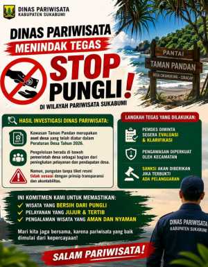 Dugaan Pungli di Pantai Taman Pandan Disorot, Dinas Pariwisata Sukabumi Turun Tangan