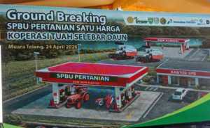 Peletakan Batu Pertama Ground Breaking SPBU Pertanian Satu Harga Koperasi Tuah Selebar Daun