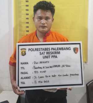 Driver Ojol Pelaku Kekerasan Seksual Anak Ditangkap di Gandus, Polrestabes Palembang Pastikan Proses Hukum Maksimal