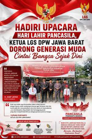 Hadiri Upacara Hari Lahir Pancasila, Ketua LGS DPW Jawa Barat Dorong Generasi Muda Cintai Bangsa Sejak Dini