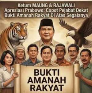Apresiasi Tinggi Ketum Maung & Rajawali: Langkah Prabowo Tegaskan Tak Ada Yang Kebal Hukum
