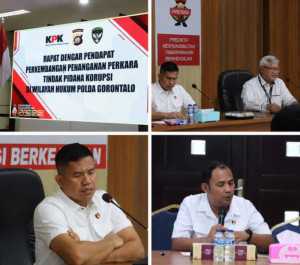 KPK dan Kortastipdkor Polri dukung Penanganan Perkara Korupsi oleh Penyidik Polda Gorontalo 