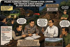 Polres Kuningan periksa laporan ilegal logging dari Tebangan Sumur Kondang wilayah hukum Asper Waled