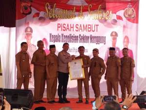 Polsek Nanggung Gelar Pisah Sambut Kapolsek Baru, penuh kehangatan dan Haru