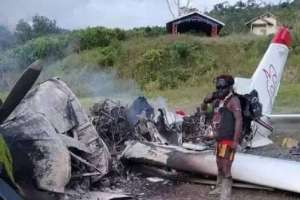 Pesawat dibakar KKB di Bandara Ipdeheik Yahukimo Papua