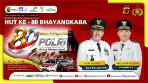 Pemerintah Kabupaten Sukabumi Mengucapkan Selamat Memperingati HUT Ke-80 Bhayangkara POLRI