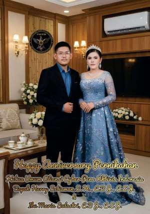 Selamat Happy Wedding Anniversary Buat Ketua Umum Aliansi Cyber Pers Aktivis Indonesia Herry Setiawan, S.H., C.B.J., C.E.J. & Maria Sulastri, C.B.J., C.E.J. Sebuah Perjalanan Cinta Yang Penuh Syukur 