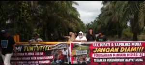 Ratusan Warga Desa Sugiwaras Tutup Akses Perkebunan PT Lonsum, Tuntut Lahan dan Realisasi Plasma
