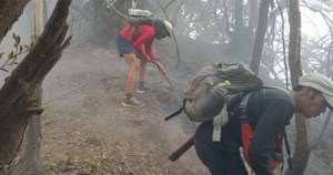 Kebakaran Gunung Gede Pangrango, petugas dan relawan terus siaga