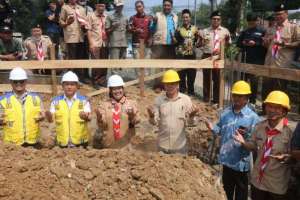 Ground Breaking Pembangunan Kantor Kecamatan Cidahu, Wabup Sukabumi H. Andreas Ajak Masyarakat Berprtisipasi Aktif