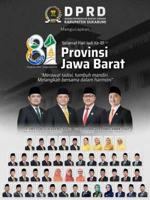 DPRD Kabupaten Sukabumi Mengucapkan Selamat Hari Jadi Ke-81 Provinsi Jawabarat 19 Agustus 2026