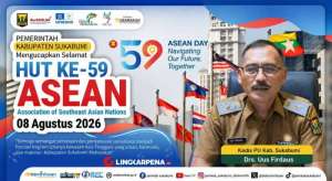 Dinas PU Kabupaten Sukabumi Mengucapkan Selamat HUT ASEAN Ke-59 08 Agustus 2026