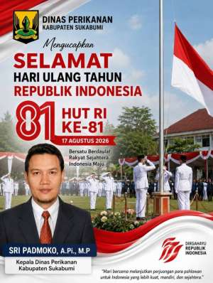 Dinas Perikanan Kabupaten Sukabumi Mengucapkan Selamat HUT RI Ke-81 17 Agustus 2026