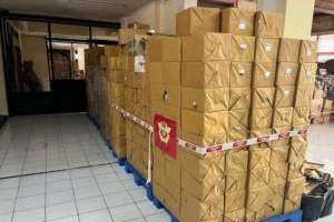Aksi kejar-kejaran di Nganjuk, Bea Cukai Kediri gagalkan pengiriman 1,5 Juta batang rokok ilegal
