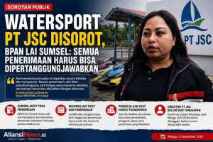 Watersport PT JSC Disorot, BPAN LAI Sumsel, Semua Penerimaan Harus Bisa Di pertanggungjawabkan