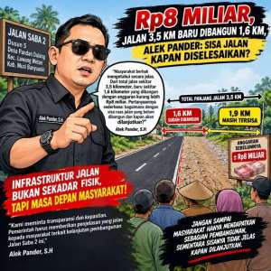 Alek Pander Pertanyakan Kelanjutan Pembangunan Jalan Saba 2 di Desa Pandan Dulang