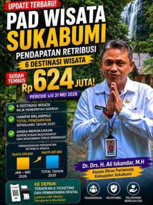 PAD Wisata Kabupaten Sukabumi Tembus Rp. 624 Juta, Capaian Hampir Setara Sepanjang 2025