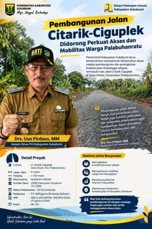 Pembangunan Jalan Citarik-Ciguplek Didorong Perkuat Akses dan Mobilitas Warga Palabuhanratu