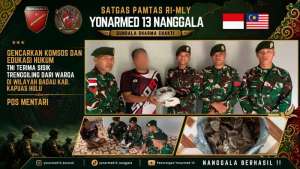 Gencarkan Komsos dan Edukasi Hukum, Satgas Pamtas Yonarmed 13/Nanggala Terima Penyerahan Sukarela 1,1 Kg Sisik Trenggiling dari Warga Perbatasan