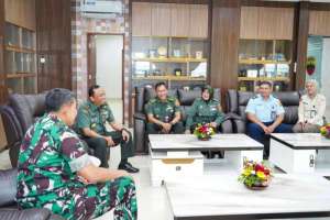 Pangdam I/BB Terima Dir SDM Kuathan Kemhan, Bahas Aturan Status Gugur Prajurit TNI